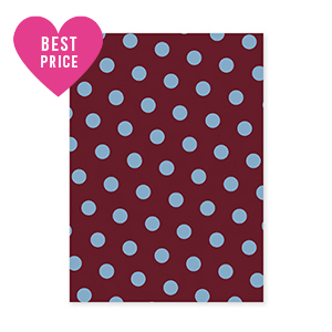 BY31&reg; Espositori bigiotteria in cartoncino con puntini rosso magono-blu chiaro
