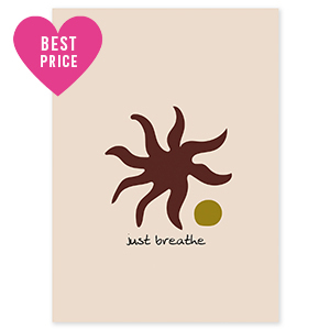 BY31&reg; Espositori bigiotteria in cartoncino "Just breathe" crema-marrone scuro-verde oliva