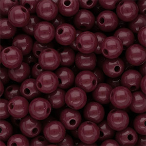 DQ Perline in acrilico 8 mm lucido rosso magono