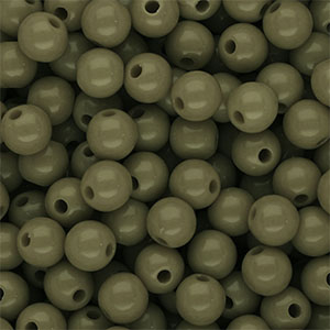 DQ Perline in acrilico 8 mm lucido verde militare
