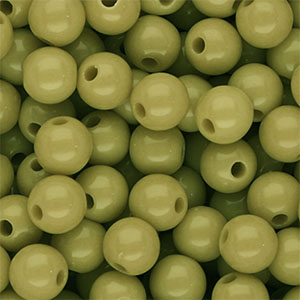 DQ Perline in acrilico 10 mm lucido verde oliva