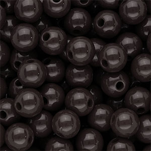 DQ Perline in acrilico 10 mm lucido marrone cioccolato scuro