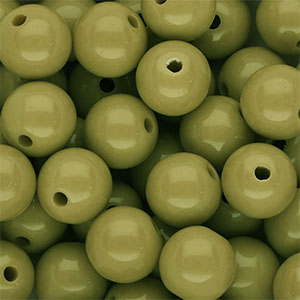 DQ Perline in acrilico 12 mm lucido verde oliva