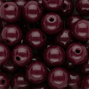 DQ Perline in acrilico 12 mm lucido rosso magono