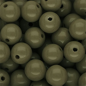 DQ Perline in acrilico 12 mm lucido verde militare