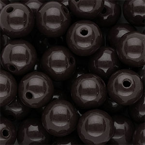 DQ Perline in acrilico 12 mm lucido marrone cioccolato scuro