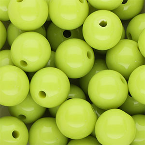 DQ Perline in acrilico 14 mm lucido verde lime