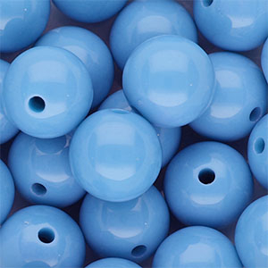 DQ Perline in acrilico 16 mm lucido blu
