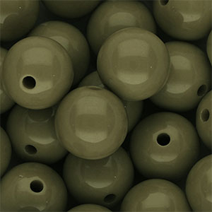 DQ Perline in acrilico 16 mm lucido verde militare