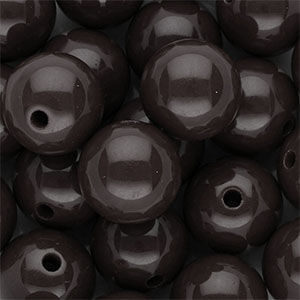 DQ Perline in acrilico 16 mm lucido marrone cioccolato scuro