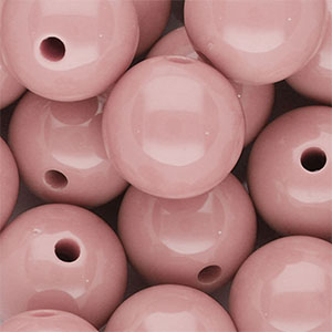 DQ Perline in acrilico 18 mm lucido rosa vintage