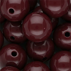 DQ Perline in acrilico 18 mm lucido rosso magono