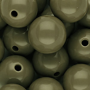 DQ Perline in acrilico 18 mm lucido verde militare
