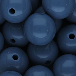 DQ Perline in acrilico 18 mm lucido blu ottanio