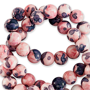 Perline in pietra naturale 6 mm tonda rosa chiaro