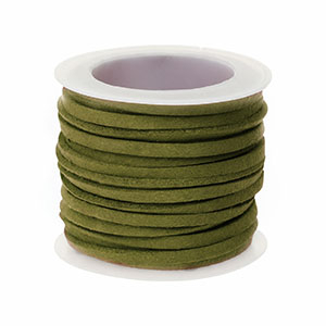 Similpelle scamosciata piatta 3 mm verde oliva