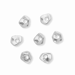 Perline in acciaio inossidabile distanziatore nugget argento