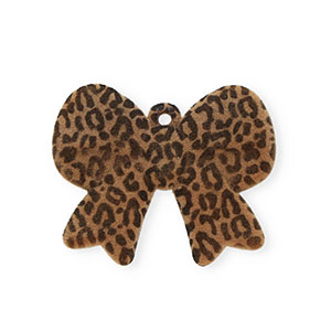 Ciondoli accattivanti fiocco con stampa leopardo marrone-nero