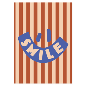 BY31&reg; Espositori bigiotteria in cartoncino "Smile" marrone crema-marrone ruggine-blu
