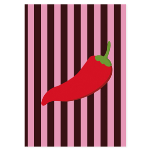 BY31&reg; Espositori bigiotteria in cartoncino peperoncino rosa-marrone scuro-rosso-verde
