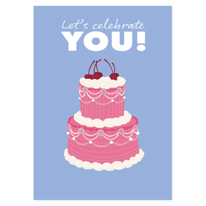 BY31&reg; Espositori bigiotteria in cartoncino "Let's celebrate you" blu denim-bianco-rosa