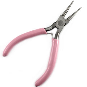 Pinza punta tonda rosa