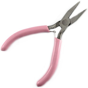 Pinza a punta piatta rosa