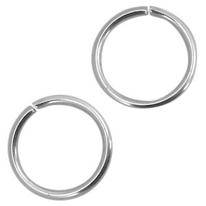 Componenti in acciaio inossidabile anellino apribile 4mm argento 
