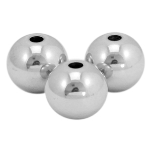 Perline in acciaio inossidabile 4mm argento (acciaio inossidabile)