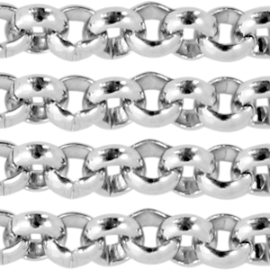 Catena a rol&ograve; in acciaio inossidabile 2mm argento (acciaio inossidabile)