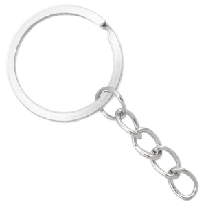 Anellini bris&eacute; 25 mm argento antico