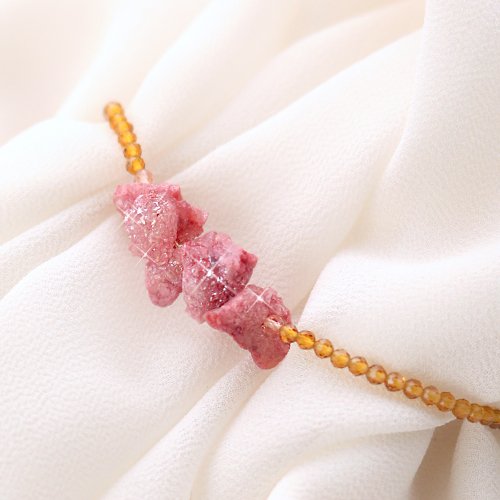 Braccialetti carini con perline sfaccettate in pietra naturale con effetto cristallo!