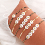 Braccialetti di tendenza in filo coda di topo con perline Miyuki e alfabeto