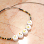 Braccialetti di tendenza in filo coda di topo con perline Miyuki e alfabeto