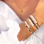 Braccialetti di tendenza in filo coda di topo con perline Miyuki e alfabeto